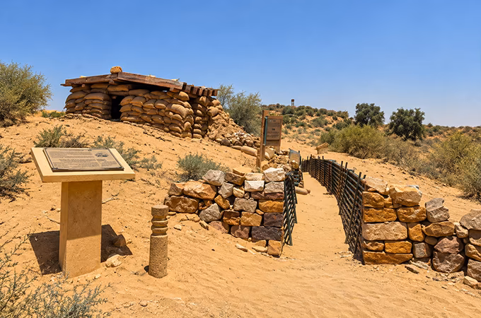 Longewala War Memorial on the Tanot border route from Jaisalmer