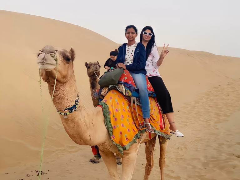 Camel safari at Sam Sand Dunes near Jaisalmer