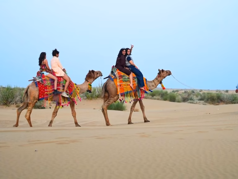 Camel safari arranged by Venture Desert Camp in Jaisalmer