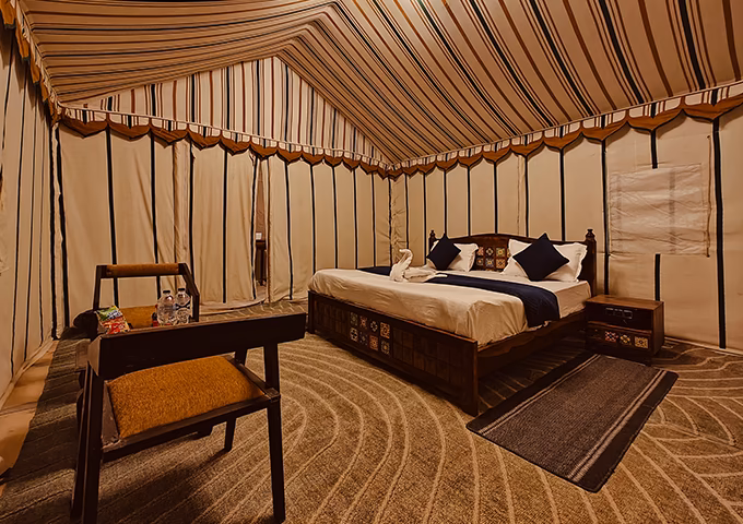 Deluxe Swiss Tent at Venture Desert Camp in Jaisalmer