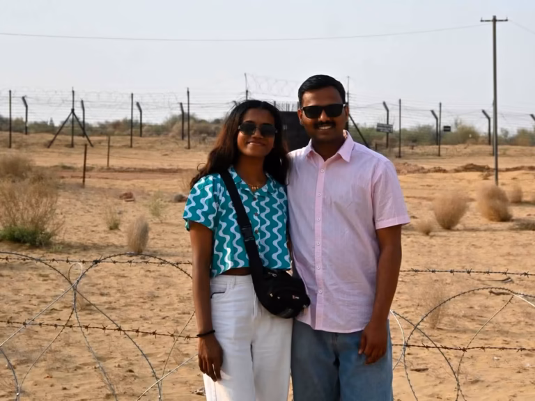 Desert landscape in the India-Pakistan border region near Jaisalmer