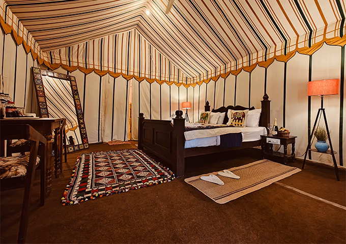 Luxury Swiss Tent at Venture Desert Camp in Jaisalmer